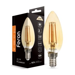 Світлодіодна лампа Feron LB-158 золото 6W E14 2200K