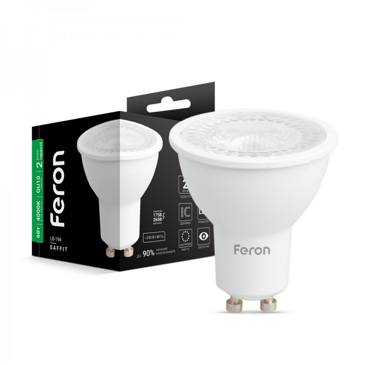 Светодиодная лампа Feron LB-194 6Вт GU10 4000K