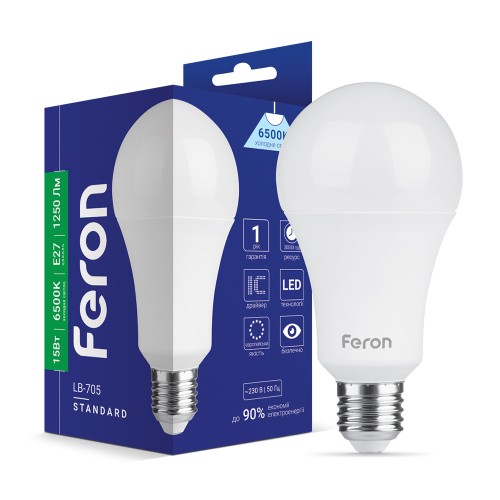 Світлодіодна лампа Feron LB-705 15Вт E27 6500K