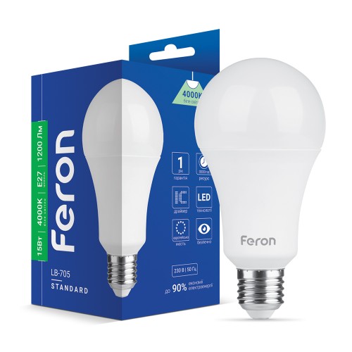 Світлодіодна лампа Feron LB-705 15Вт E27 4000K