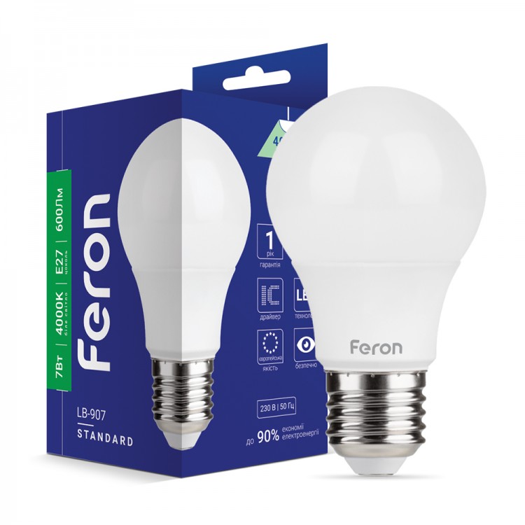 Светодиодная лампа Feron LB-907 7W E27 4000K