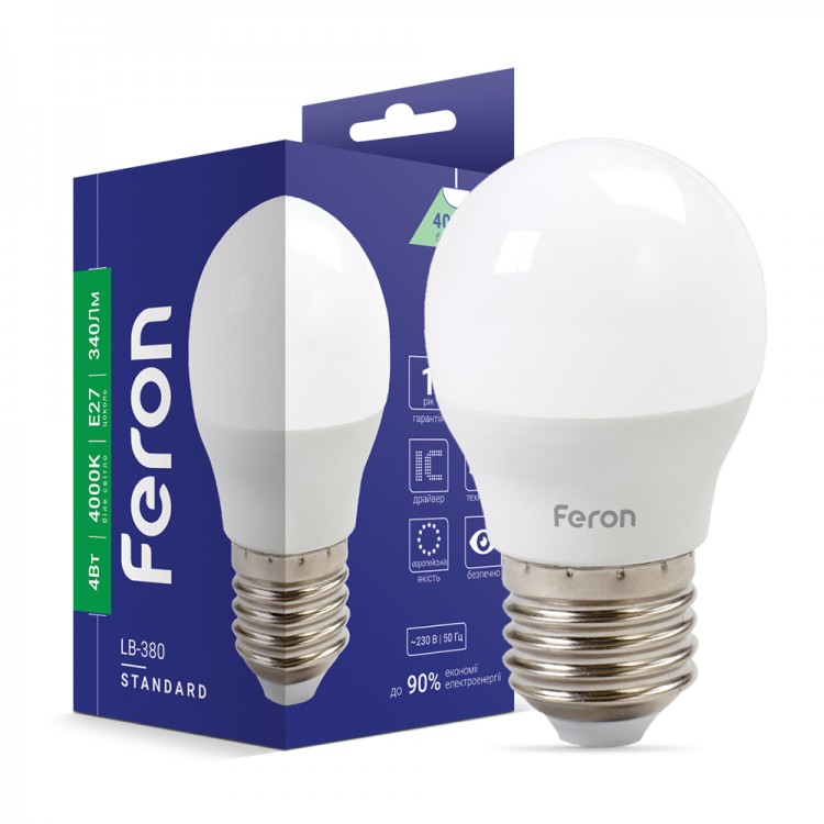 Светодиодная лампа Feron LB-380 4Вт E27 4000K