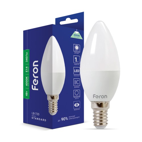 Світлодіодна лампа Feron LB-720 4Вт E14 4000K