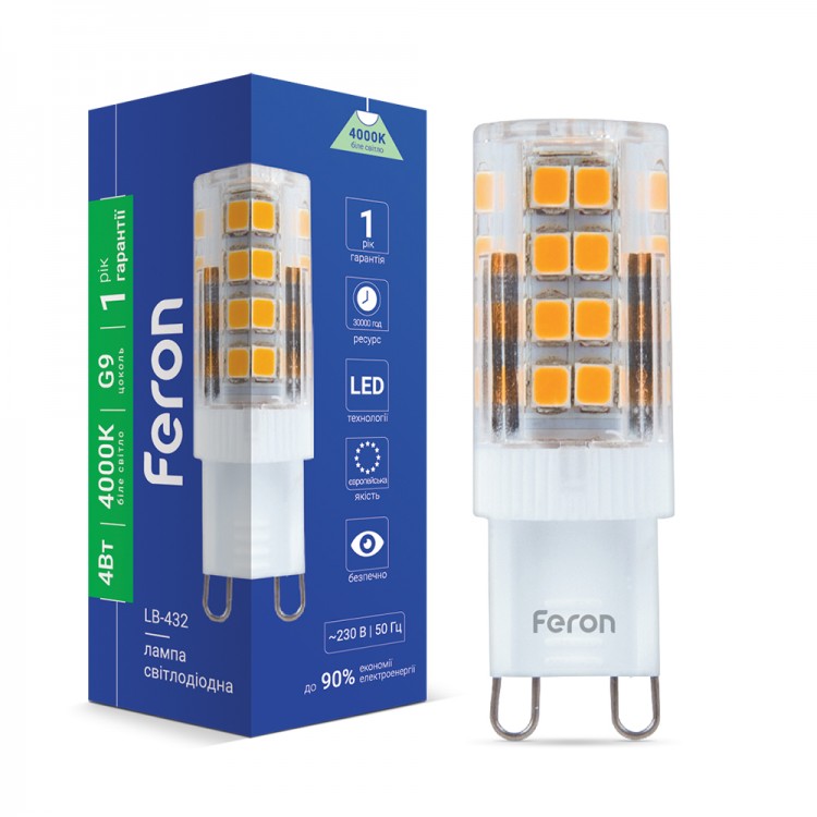 Светодиодная лампа Feron LB-432 4Вт G9 4000K