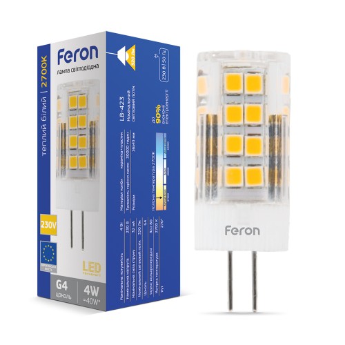 Світлодіодна лампа Feron LB-423 4W 230V G4 2700K