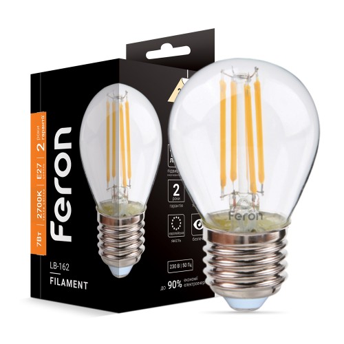 Светодиодная лампа Feron Filament LB-162 7Вт E27 2700K