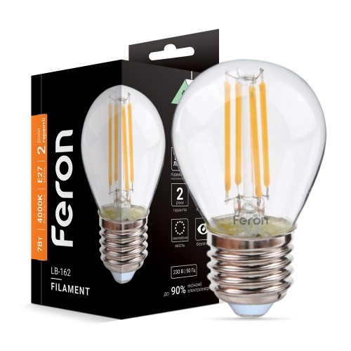 Світлодіодна лампа Feron Filament LB-162 7Вт E27 4000K