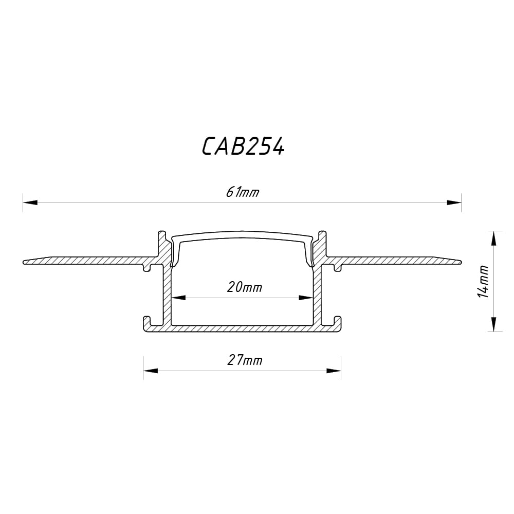 Профиль для светодиодной ленты Feron CAB254 (10362)