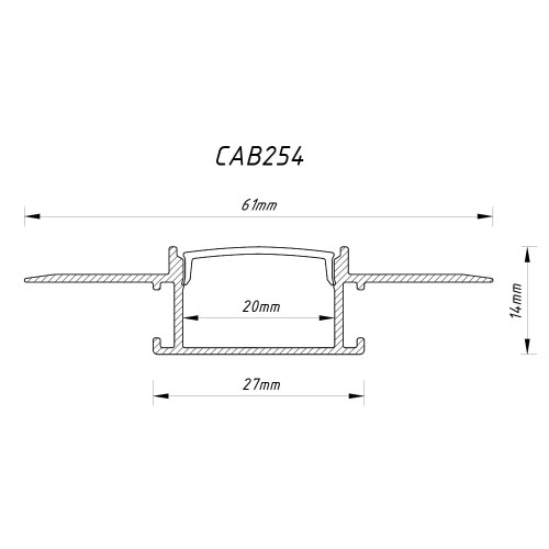 Профиль для светодиодной ленты Feron CAB254