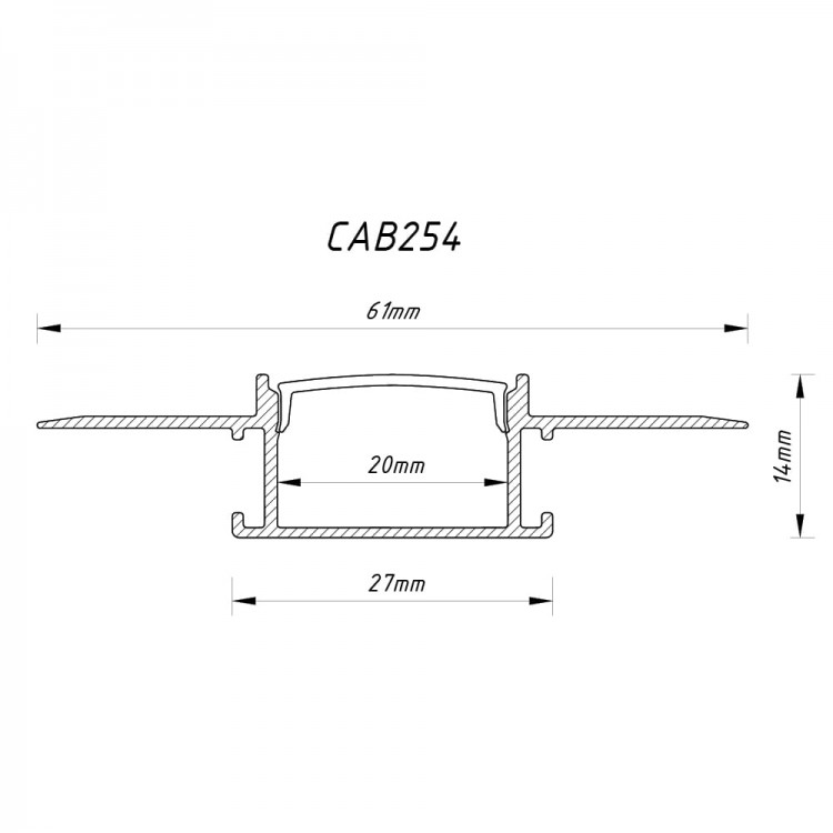 Профиль для светодиодной ленты Feron CAB254 (10362)