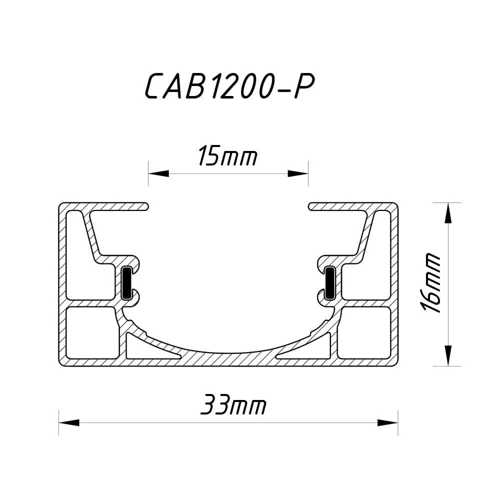 Шинопровод однофазный Feron CAB1200-P 2м черный