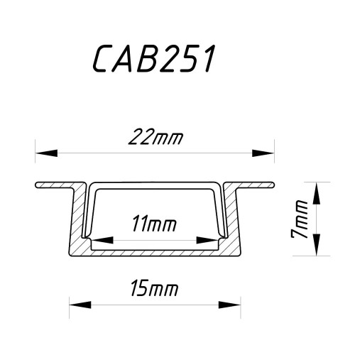 Профіль для світлодіодної стрічки Feron CAB251