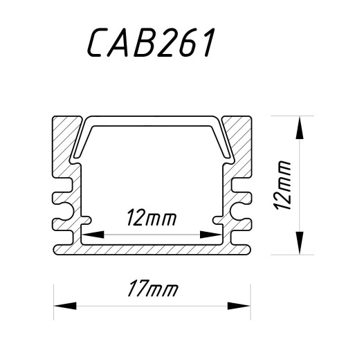 Профіль для світлодіодної стрічки Feron CAB261