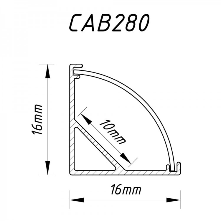 Профиль для светодиодной ленты Feron CAB280