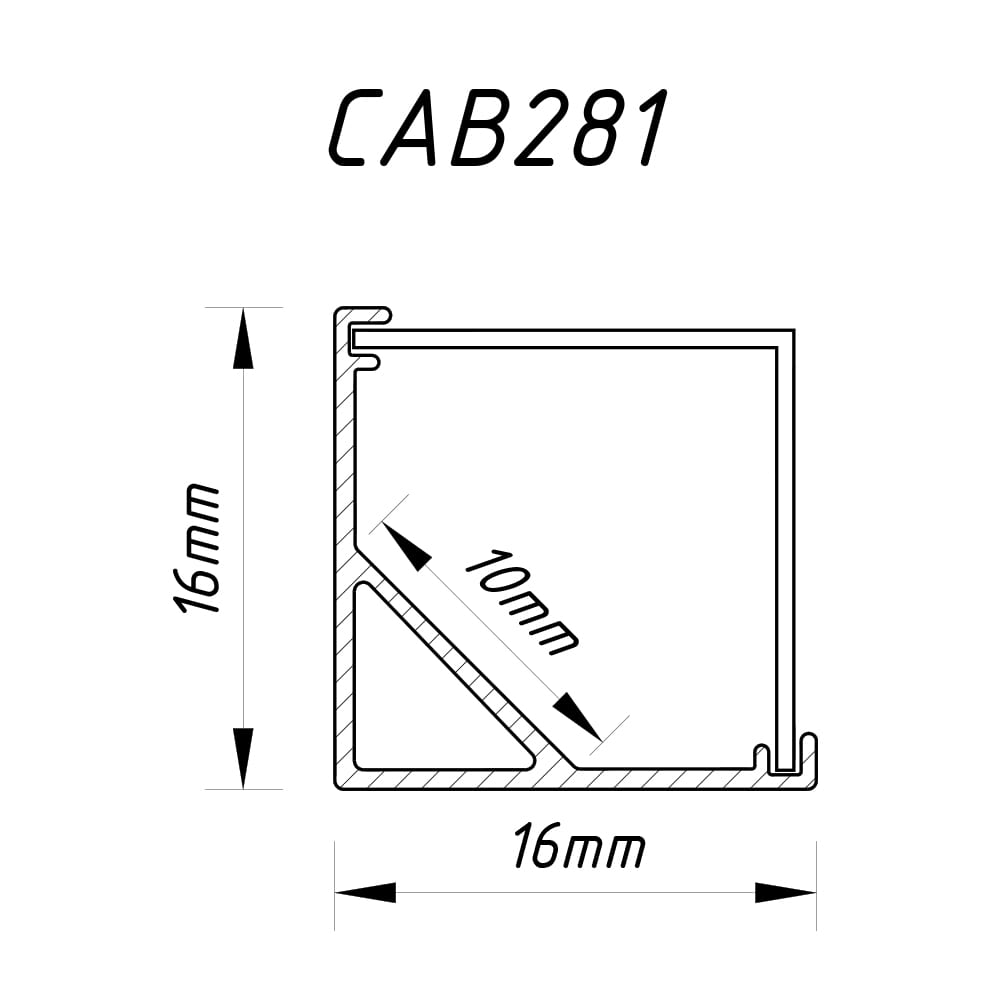 Профиль для светодиодной ленты Feron CAB281