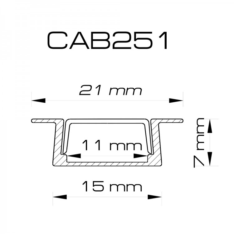Профіль для світлодіодної стрічки Ardero CAB251