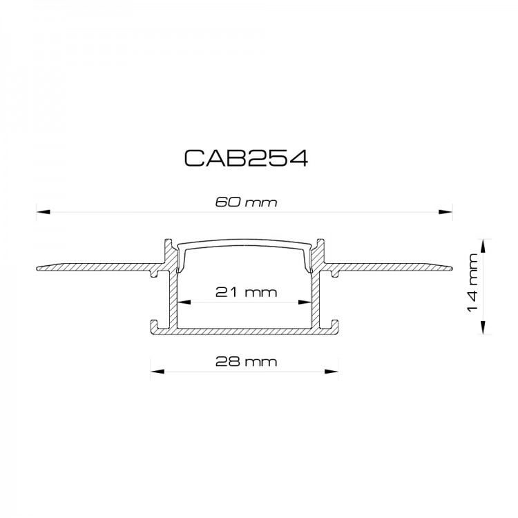 Профіль для світлодіодної стрічки Feron CAB254 