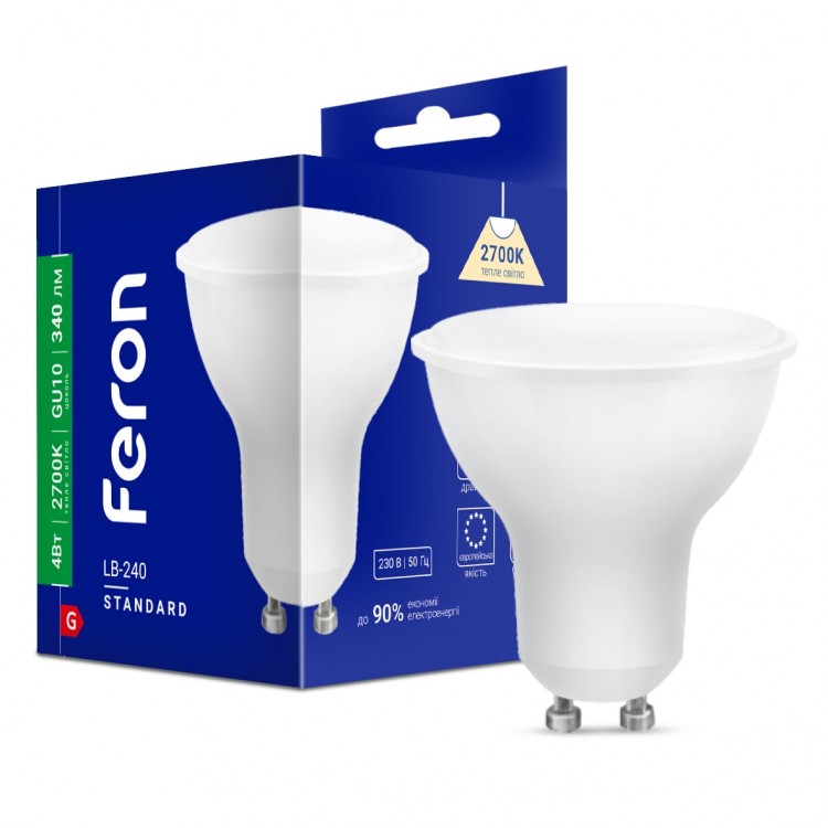 Светодиодная лампа Feron LB-240 4Вт GU10 2700K