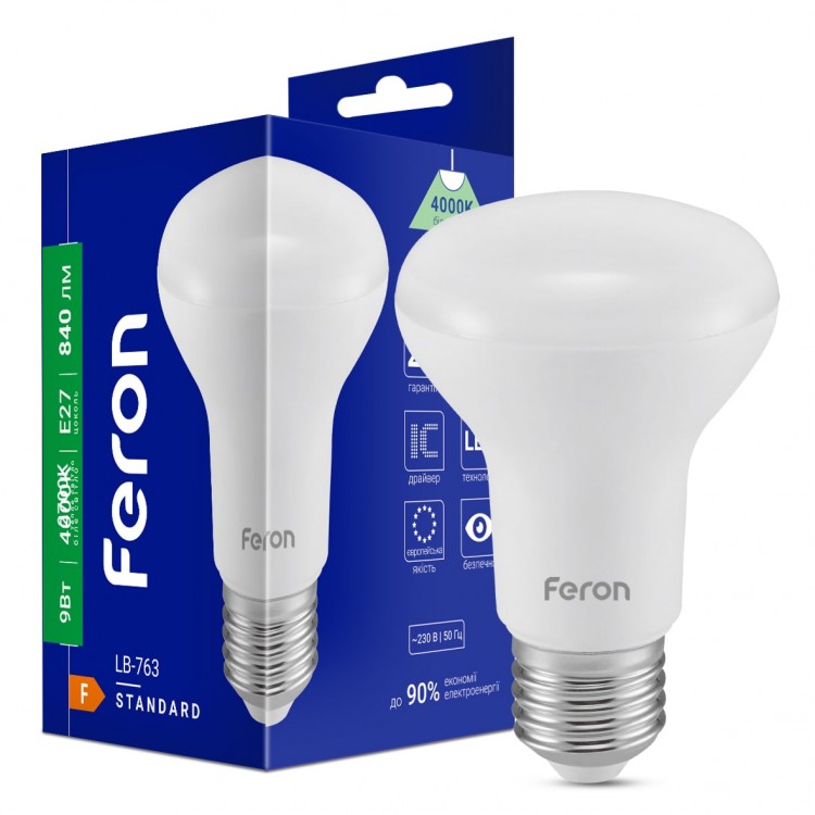 Светодиодная лампа Feron LB-763 9Вт E27 4000K Светодиодная лампа Feron LB-763 9Вт E27 4000K