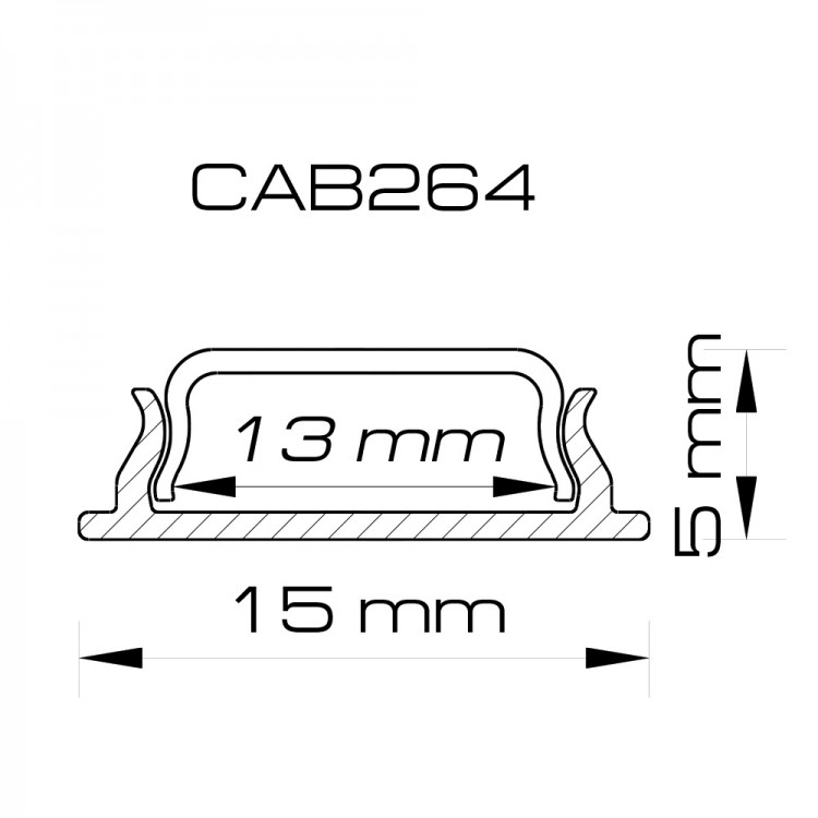 Профіль для світлодіодної стрічки Ardero CAB264 чорний