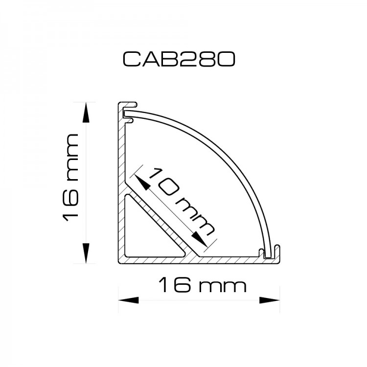 Профіль для світлодіодної стрічки Feron CAB280