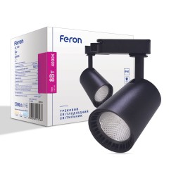 Трековый светильник Feron AL100 8W 4000К IP40 черный