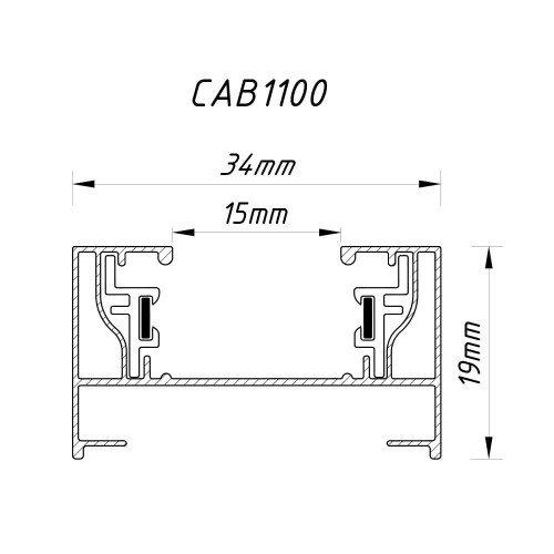 Шинопровод однофазный Feron CAB1100 1м белый