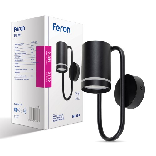  Накладной светильник Feron ML380 черный