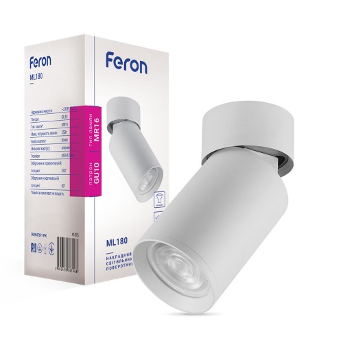 Накладной поворотный светильник Feron ML180 белый