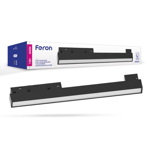 Магнитный трековый светильник Feron MGN302  12W черный
