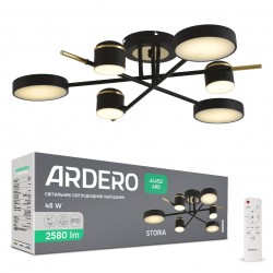 Светодиодная люстра Ardero AL6122ARD STORIA 45Вт черный золото