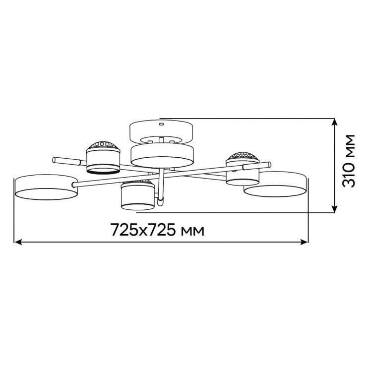 Светодиодная люстра Ardero AL6122ARD STORIA 45Вт черный золото