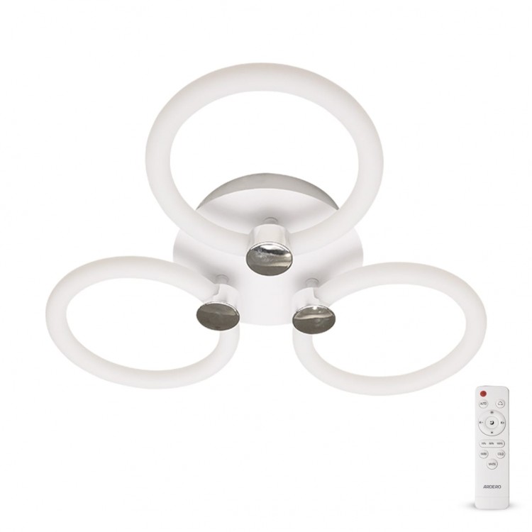 Светодиодная накладная люстра Ardero AL6133ARD FELICITY 47Вт белый серебро