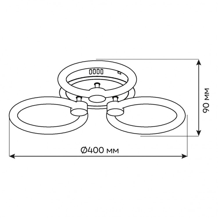 Светодиодная накладная люстра Ardero AL6133ARD FELICITY 47Вт белый серебро
