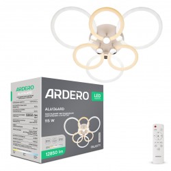 Светодиодная накладная люстра Ardero AL6136ARD FELICITY 115Вт белый серебро