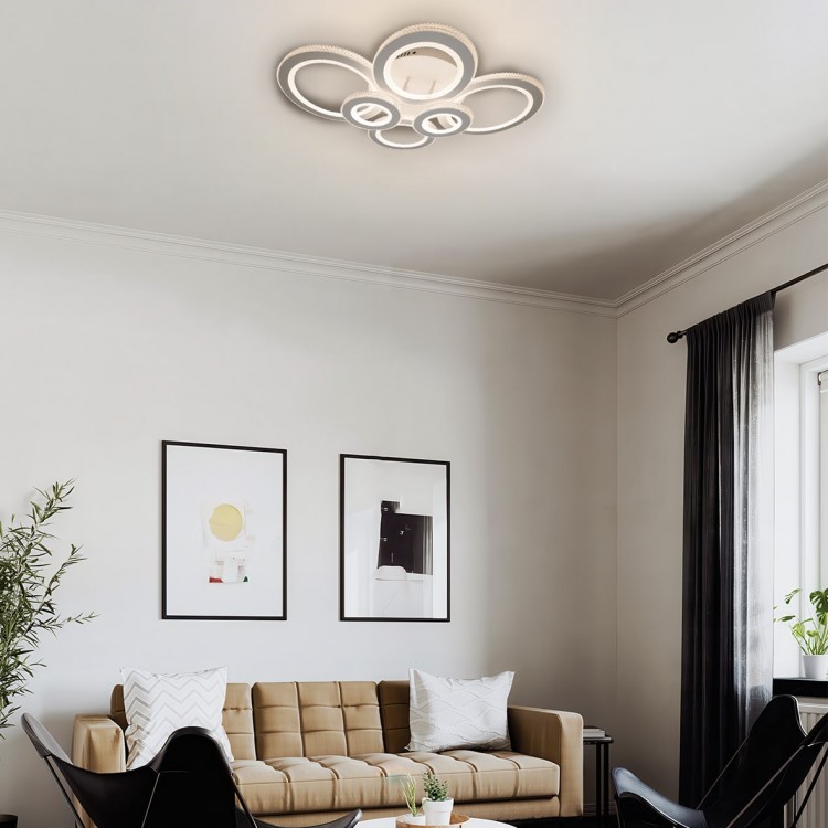 Світлодіодна накладна люстра Ardero AL6166ARD VIVID 75Вт білий