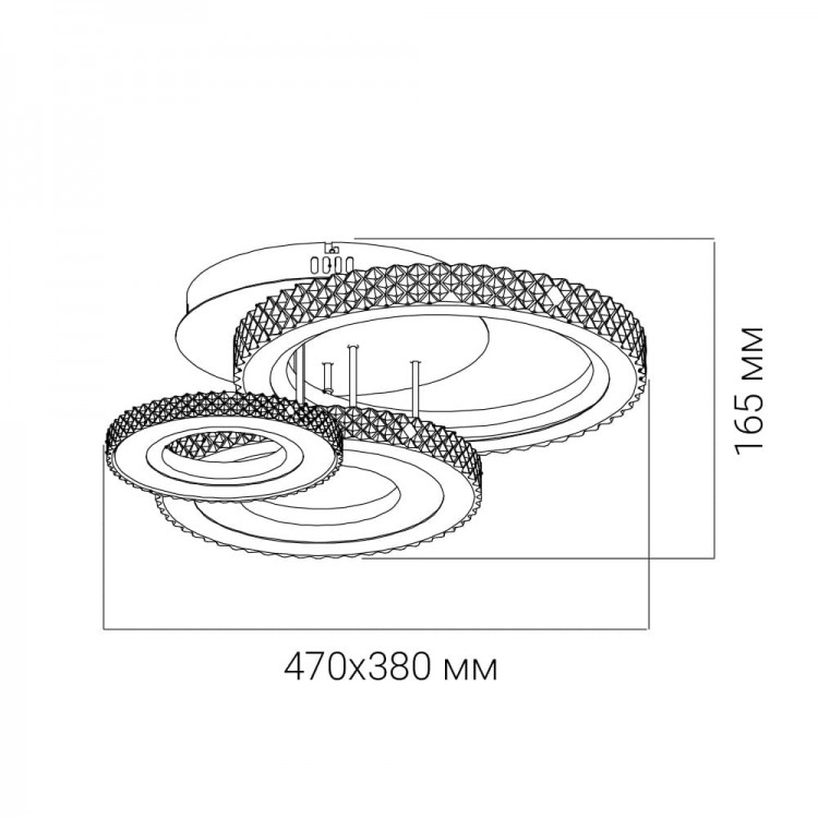 Світлодіодна люстра Ardero AL6163-1ARD VIVID 35Вт 5000K білий