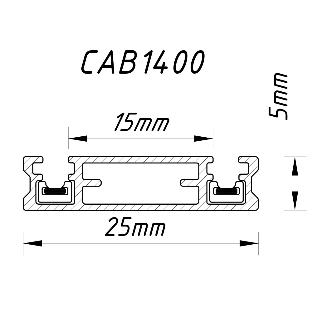 Шинопровод Ardero CAB1400 ULTRA черный накладной 1м