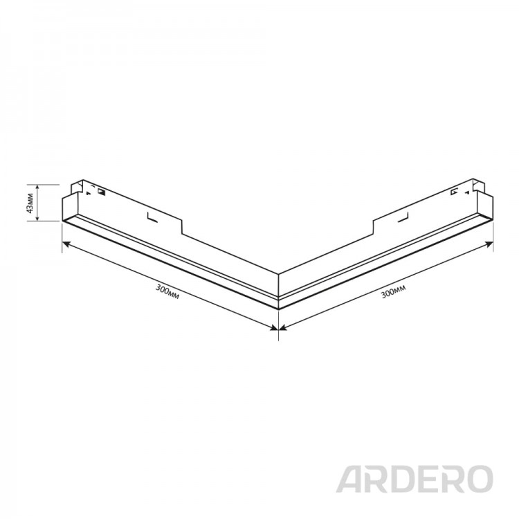 Светодиодный магнитный трековый светильник Ardero MGN302L 24Вт 4000K черный