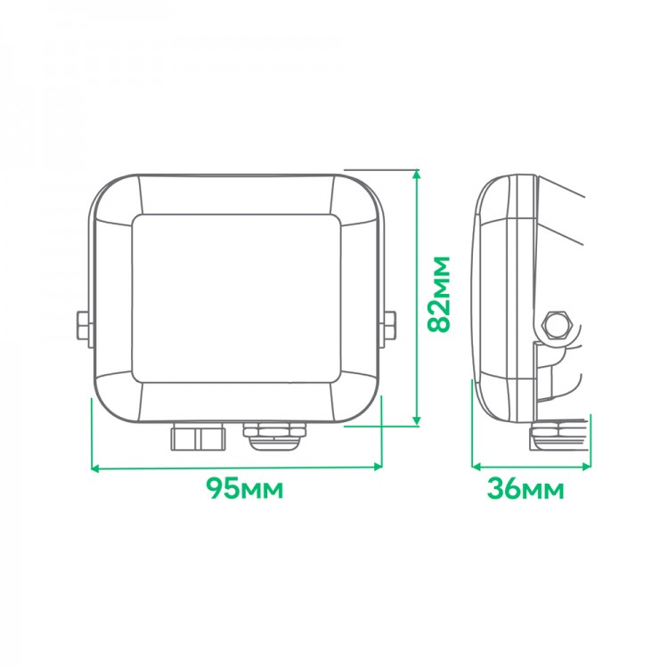 Світлодіодний прожектор Ardero LL-4010ARD PRO 10Вт 6500K чорний