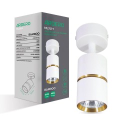 Накладной поворотный светильник  Ardero ML312-1 BAMBOO GU10 белый+золото