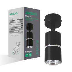 Накладной поворотный светильник  Ardero ML312-1 BAMBOO GU10 черный+хром