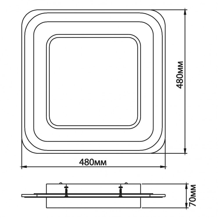 Светодиодная накладная люстра Ardero AL6400ARD PEARL S 80Вт белый