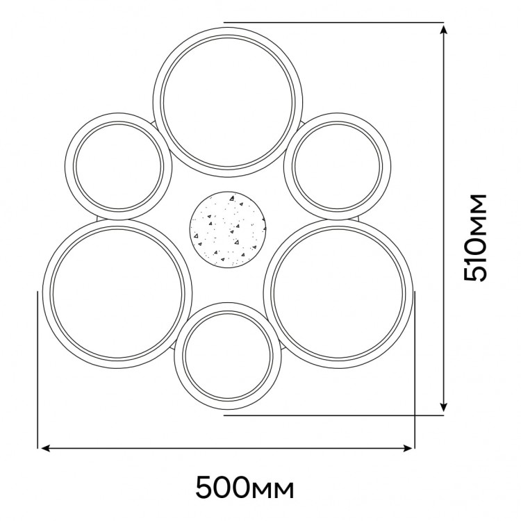 Світлодіодна накладна люстра Ardero AL6111ARD ASFERO 60Вт білий