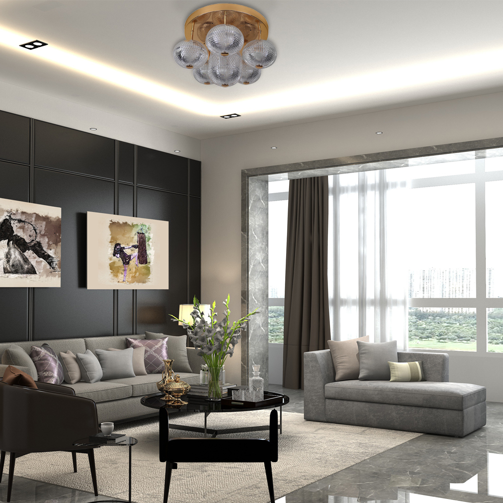 Светодиодная люстра Ardero AL6186-1ARD GATSBY 22Вт 4000K золотий