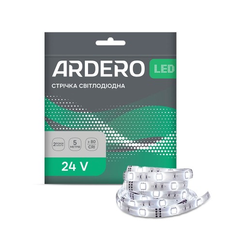 Світлодіодна стрічка Ardero LS812ARD 120SMD/м 24В IP20 6500K 50м (80286)