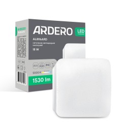 Накладной квадратный светодиодный светильник Ardero AL806ARD 18Вт 5000К IP40 (80..