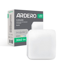 Накладной квадратный светодиодный светильник Ardero AL806ARD 36Вт 5000К IP40 (80..