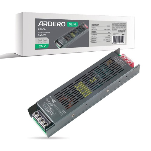 Блок питания для LED ленты Ardero LB008 24В 240Вт IP20 (80306)