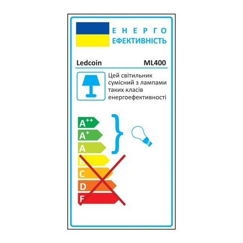 Накладной светильник Ledcoin ML400 под лампу белый